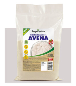 Harina integral de avena libre de gluten